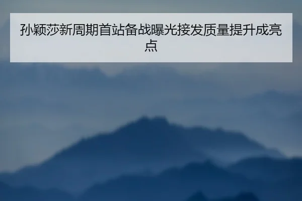 孙颖莎新周期首站备战曝光接发质量提升成亮点